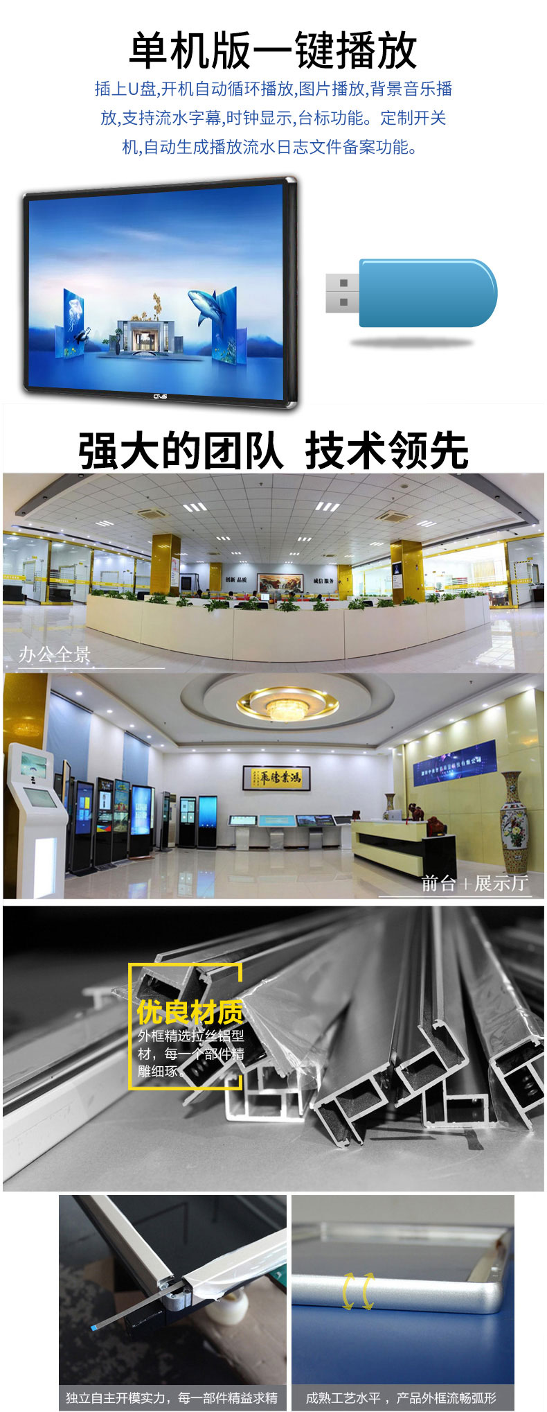 一鍵播放功能，支持自動(dòng)循環(huán)、流水字幕等