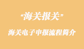 海關(guān)電子申報(bào)流程簡(jiǎn)介
