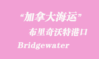 加拿大海運港口:布里奇沃特(Bridgewater)港口