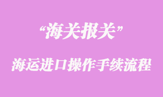 海運(yùn)進(jìn)口操作手續(xù)流程