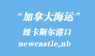 加拿大海運港口：紐卡斯?fàn)枺╪ewcastle,nb）港口