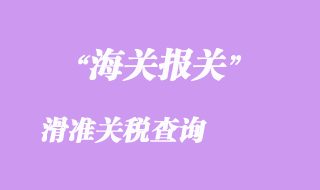滑準(zhǔn)關(guān)稅查詢