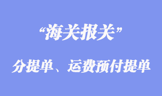 分提單、運費預(yù)付提單和運費到付提單