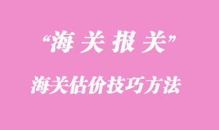 可供選擇使用的海關(guān)估價(jià)技巧